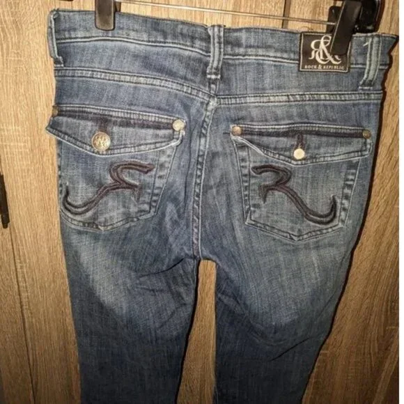 *3 FOR $9* Rock & Republic Kasandra Bootcut leg Boot Cut Fit Stretch Jeans Pants - Picture 3 of 3